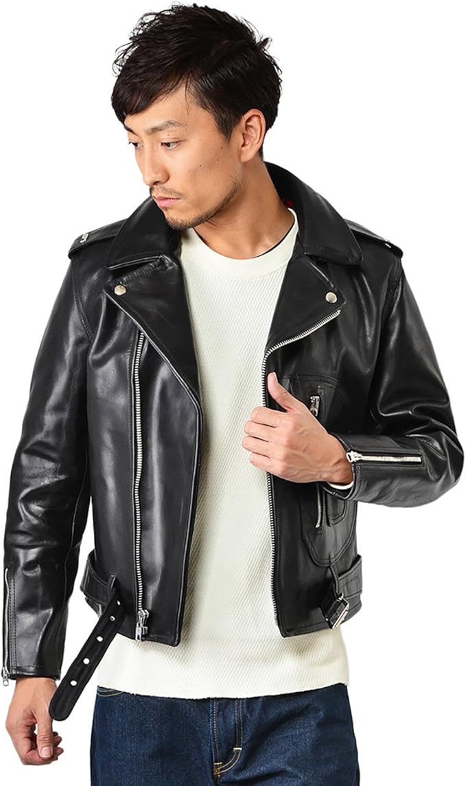 Amazon | [ショット] 628US HORWEEN D-POCKET レザーライダース